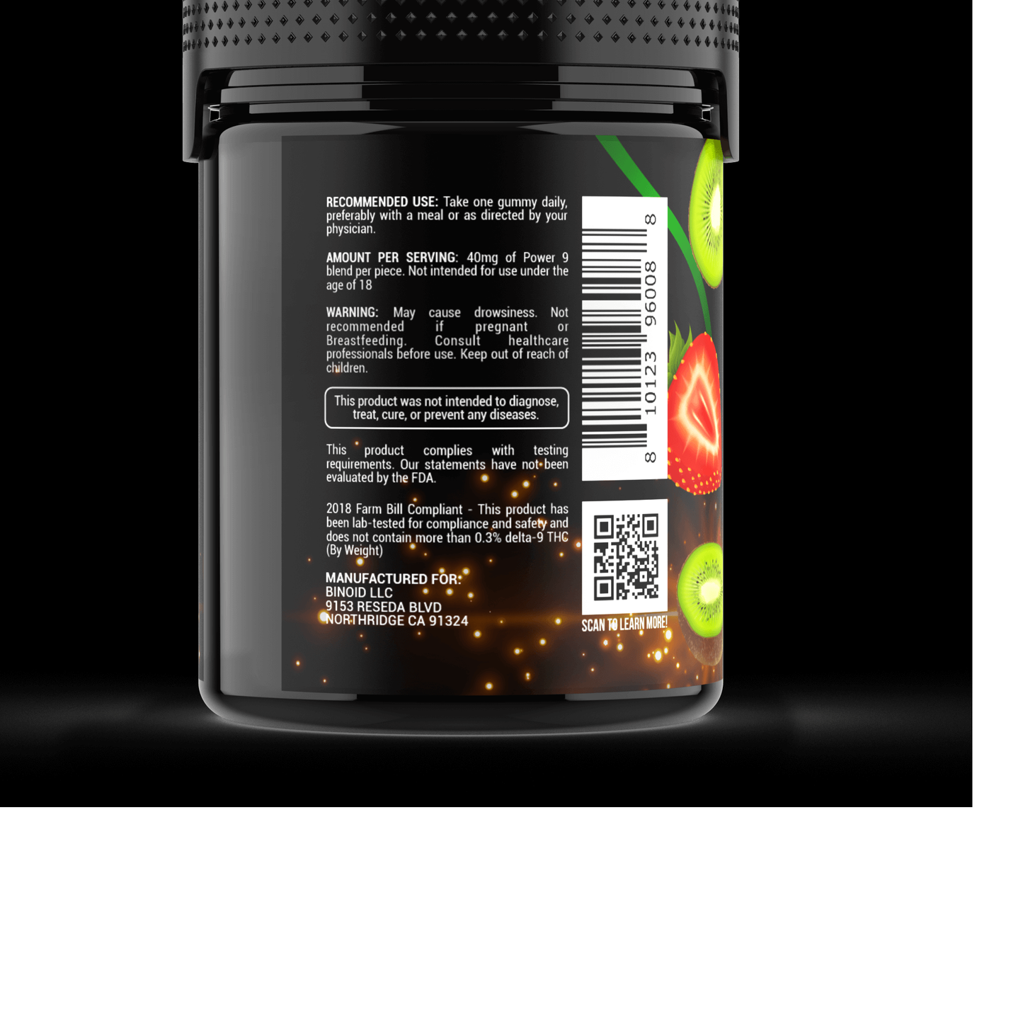 Premium Power 9 Blend Gummies Strawberry Kiwi