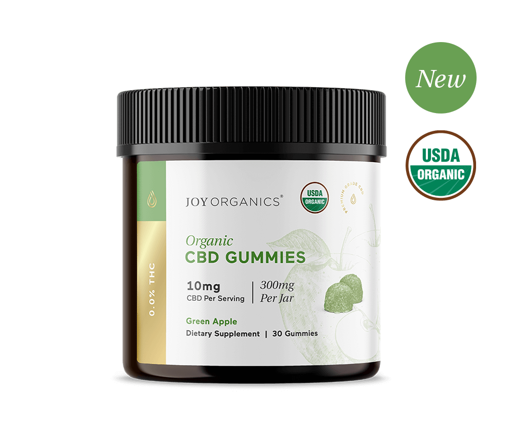 Organic CBD Gummies (THC-Free)  Flavor: Green Apple 30 Pack 10mg