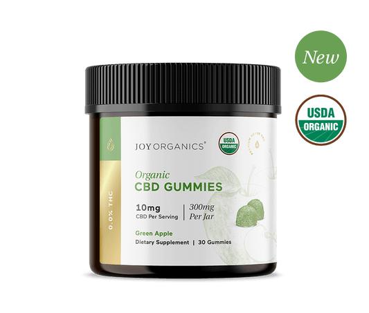 Organic CBD Gummies (THC-Free)  Flavor: Green Apple 30 Pack 10mg