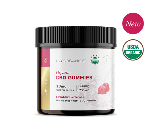 Organic CBD Gummies (THC-Free)  Flavor: Strawberry Lemonade 30 Pack 10mg